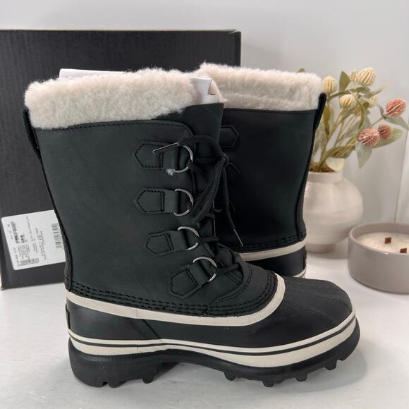 Sorel Caribou WP Waterproof Boots Black Stone NL1005-011 Women 8 NWB - Picture 6 of 10